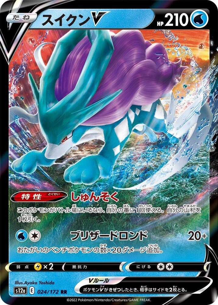 Suicune V Holo - Double Rare S12A 024/172