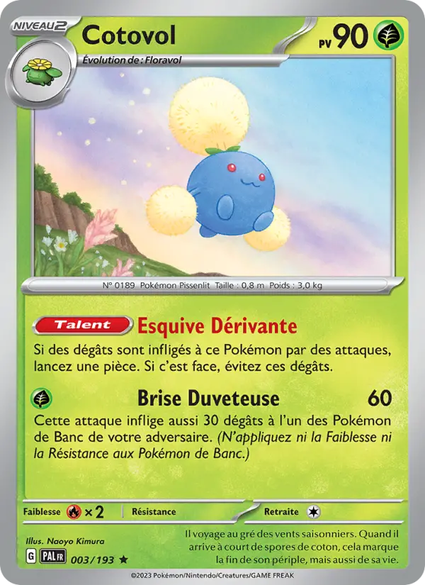 Cotovol 003 Évolutions à Paldea Rare fr