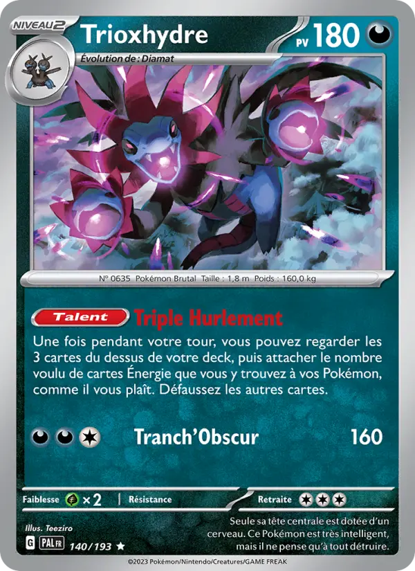 Trioxhydre 140 Évolutions à Paldea Rare fr