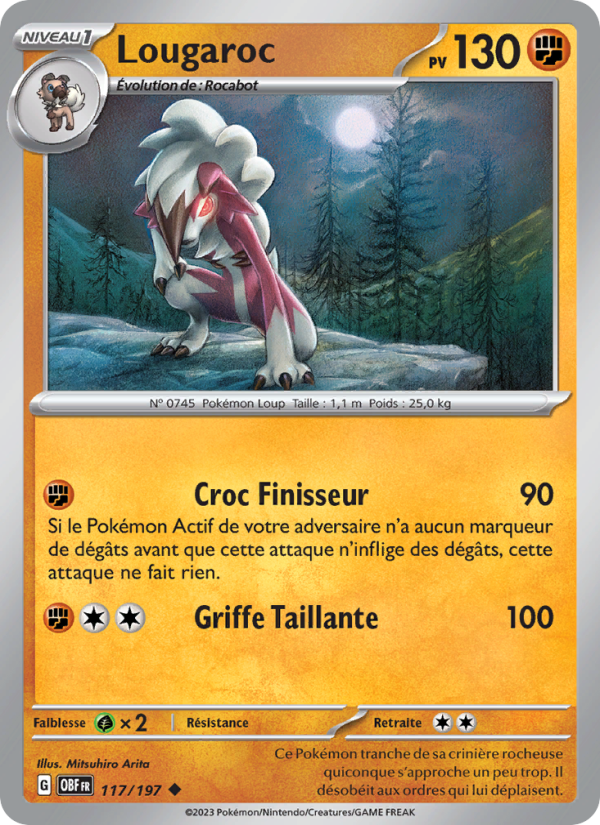 Lougaroc   Peu Commune Normal Flammes Obsidiennessv 117 2023  NM