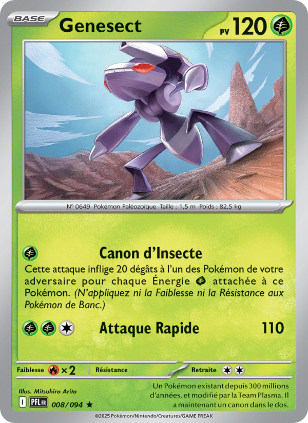 Genesect   Rare Normal Flammes Fantasmagoriques me 008 2025  NM