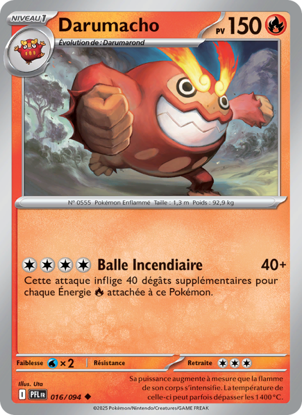 Darumacho   Peu Commune Normal Flammes Fantasmagoriques me 016 2025  NM