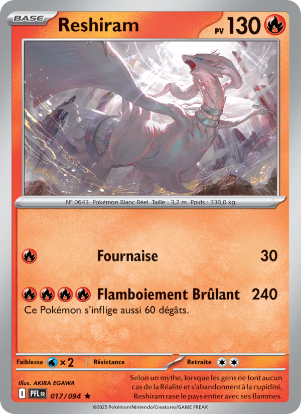 Reshiram   Rare Normal Flammes Fantasmagoriques me 017 2025  NM