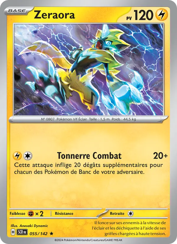 Zeraora 055 Couronne Stellaire Rare fr