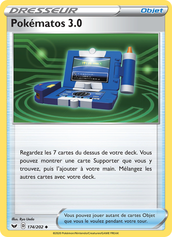 Pokématos 3.0   Peu Commune Normal Épée et Bouclier swsh 174 2020  NM