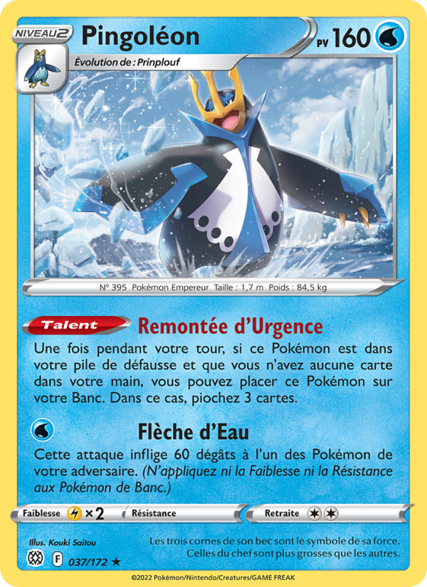 Pingoléon   Holo Rare Reverse Holofoil Stars Étincelantes swsh 037 2022  NM
