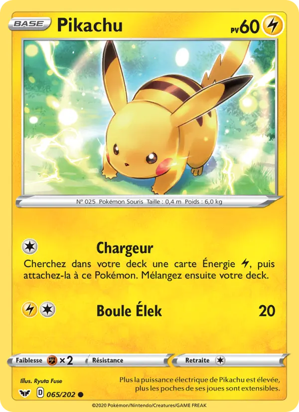 Pikachu 65 Épée et Bouclier Commune fr