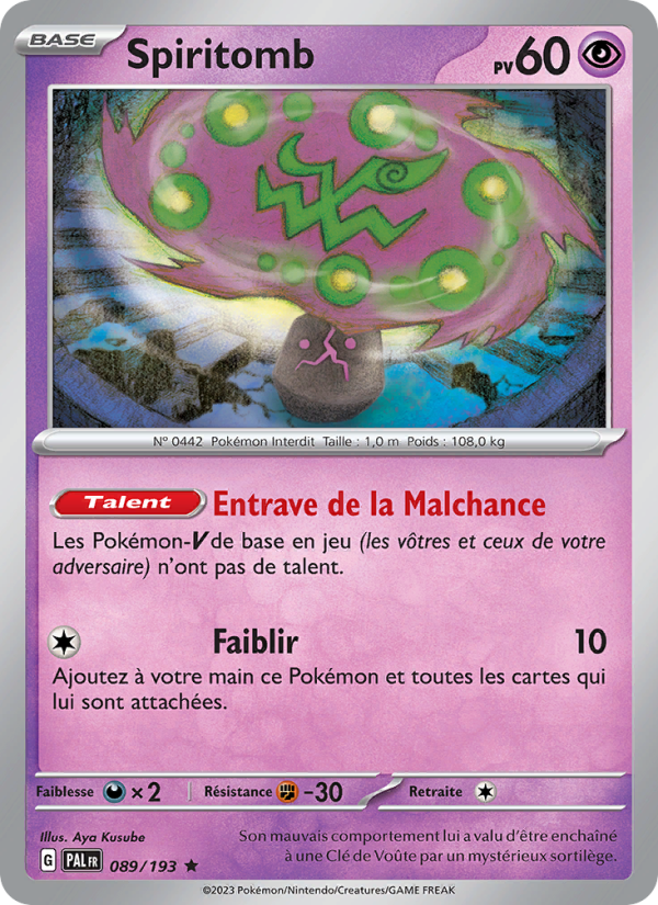 Spiritomb   Rare Normal Évolutions à Paldeasv 089 2023  NM
