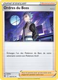 Ordres du Boss   Holo Rare Reverse Holofoil Stars Étincelantes swsh 132 2022  NM