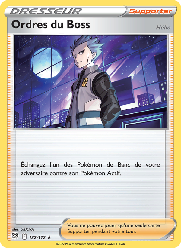Ordres du Boss   Holo Rare Reverse Holofoil Stars Étincelantes swsh 132 2022  NM