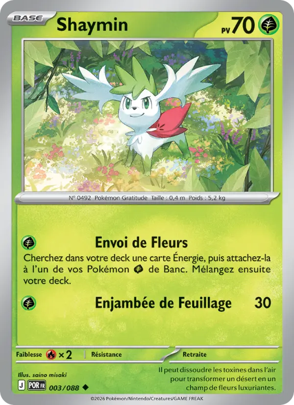Shaymin 003 Équilibre Parfait Peu Commune fr