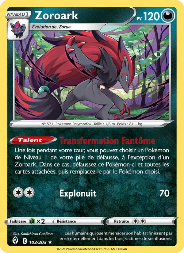 Zoroark 103 Évolution Céleste Holo Rare fr