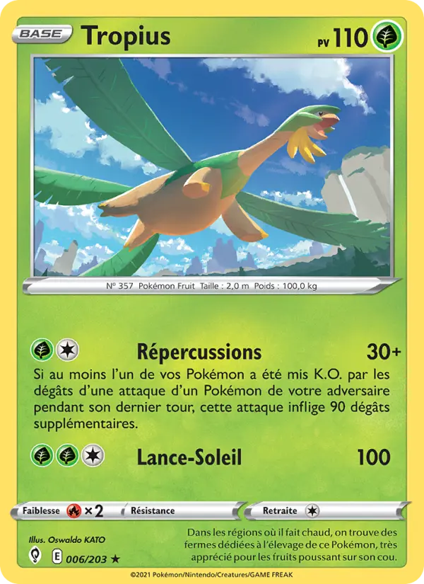 Tropius 6 Évolution Céleste Rare fr
