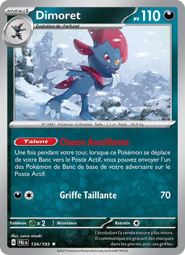 Dimoret 134 Évolutions à Paldea Rare fr