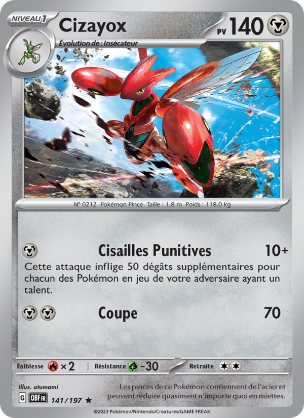 Cizayox   Rare Normal Flammes Obsidiennessv 141 2023  NM