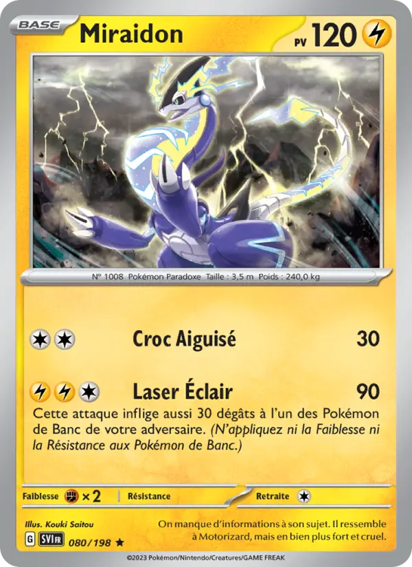 Miraidon 080 Écarlate et Violet Rare fr