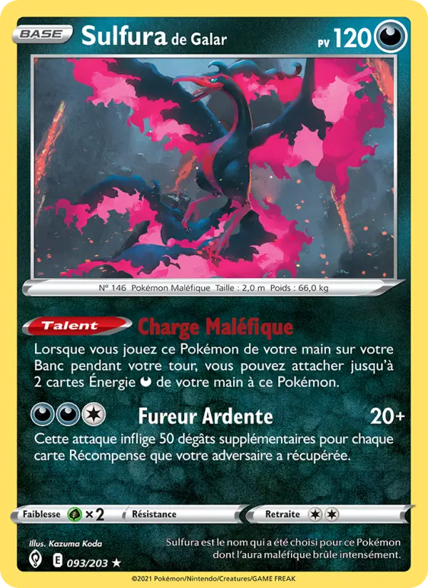 Sulfura de Galar 93 Évolution Céleste Holo Rare fr