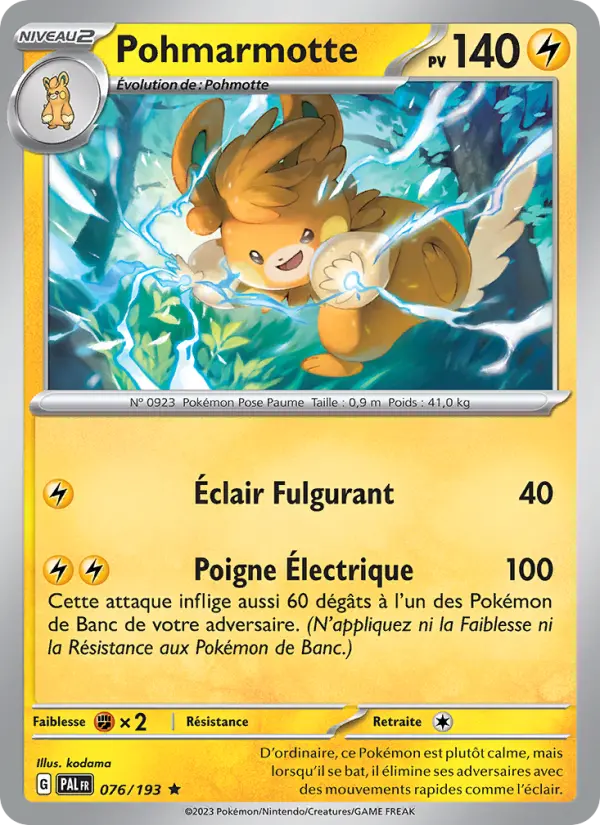 Pohmarmotte 076 Évolutions à Paldea Rare fr